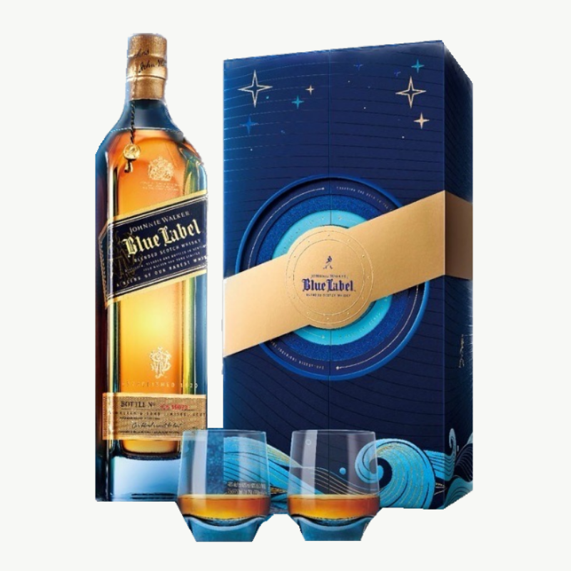 Johnnie Walker 木製樽型置物 中型 約翰走路藍牌《見賞中秋》限定版禮盒- 獵酒人