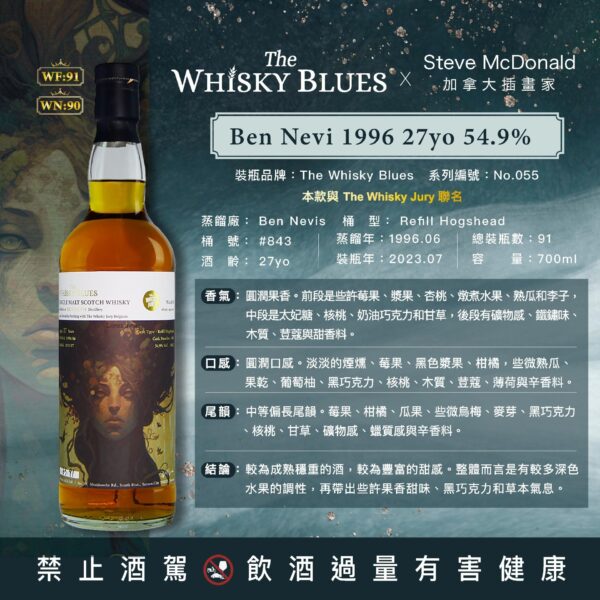 艾雷重擊 威士忌藍調 The Whisky Blues No.055 Ben Nevis 1996 27yo：圖片 4