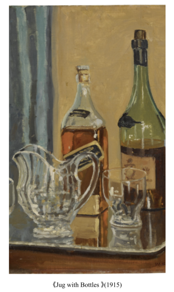 邱吉爾在畫作Jug with Bottles 瓶與壺