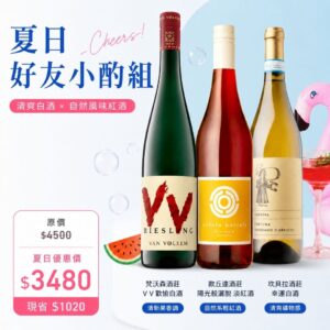 夏日好友小酌組(微氣泡X超爽口紅白酒)