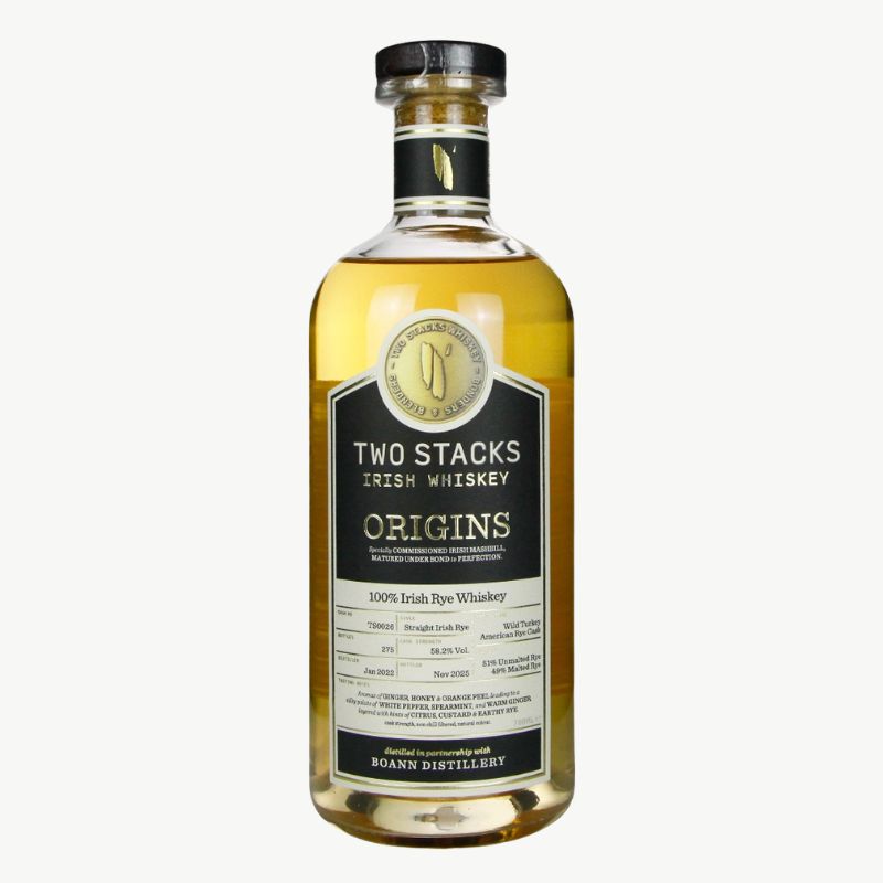 雙塔 Two Stacks Boann Irish Rye Whiskey, 2022, 2025, Wild Turkey American Rye Cask