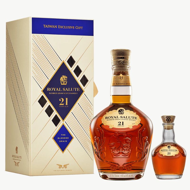 皇家禮炮21年王者之鑽迷你酒禮盒